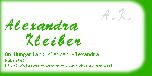 alexandra kleiber business card